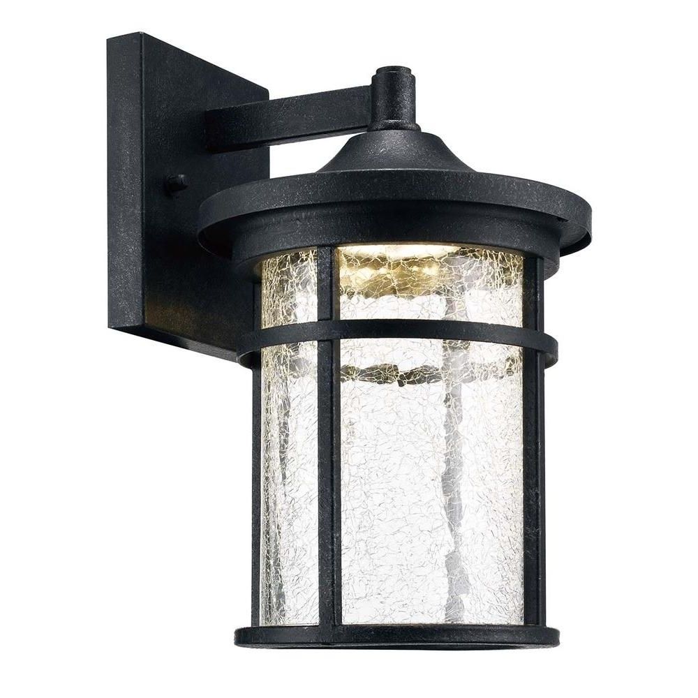 Most Current Outdoor Lanterns With Led Lights In Outdoor Wall Mounted Lighting – Outdoor Lighting – The Home Depot (View 1 of 20)