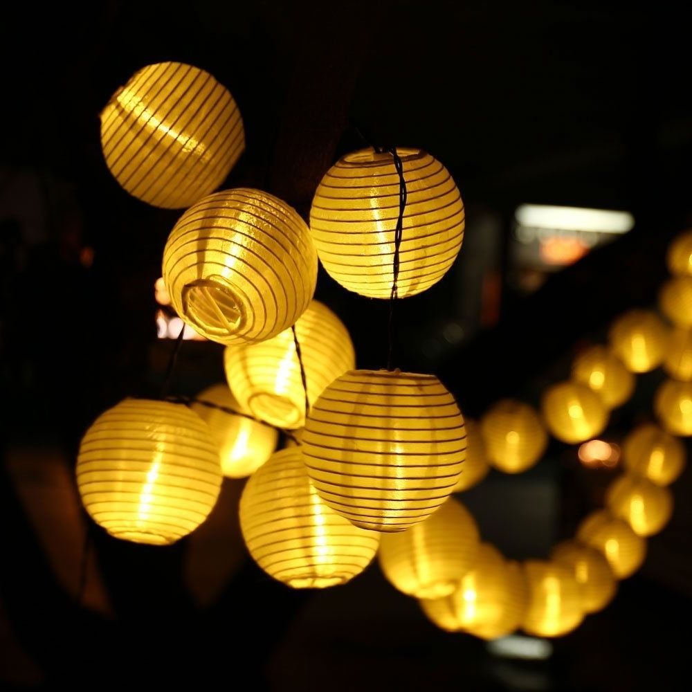 Newest Outdoor Globe Lanterns For Plush And Gdealer Lantern Solar String Lights Ft Led Fing Waterproof (View 2 of 20)