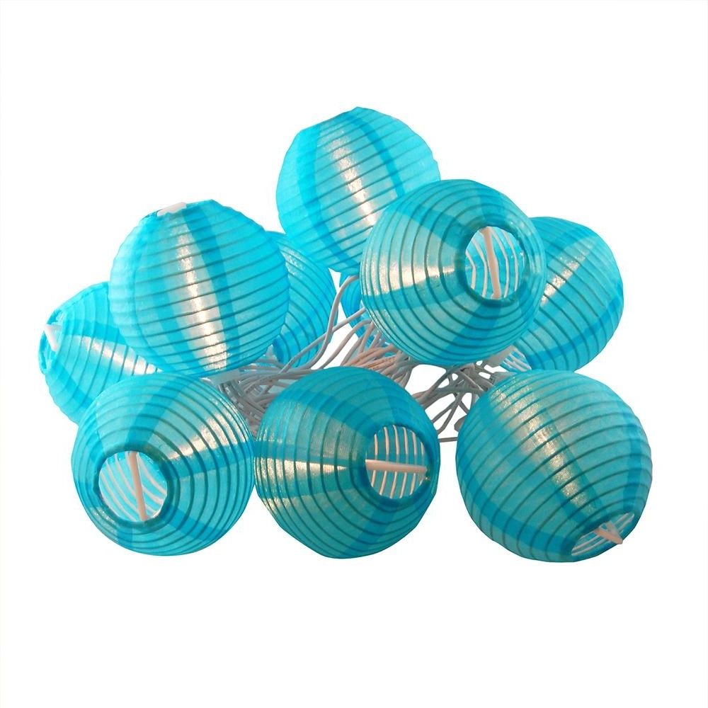 Nylon Lantern String Lights In Turquoise 76501 – The Home Depot Intended For Well Liked Outdoor Nylon Lanterns (View 17 of 20)