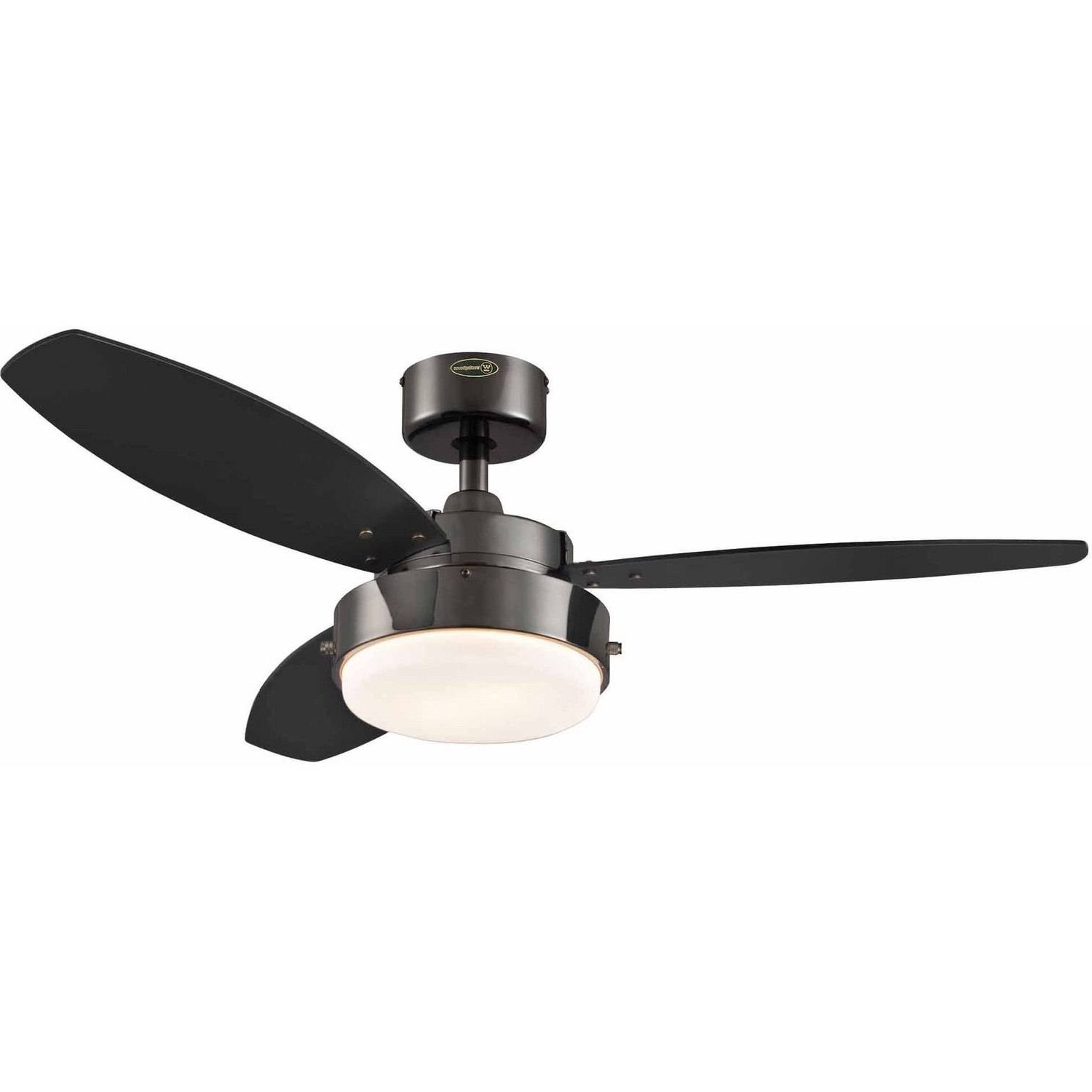 Outdoor Ceiling Fan With Brake For Most Recent Westinghouse 7876400 42" Gun Metal 3 Blade Reversible Ceiling Fan (View 10 of 20)