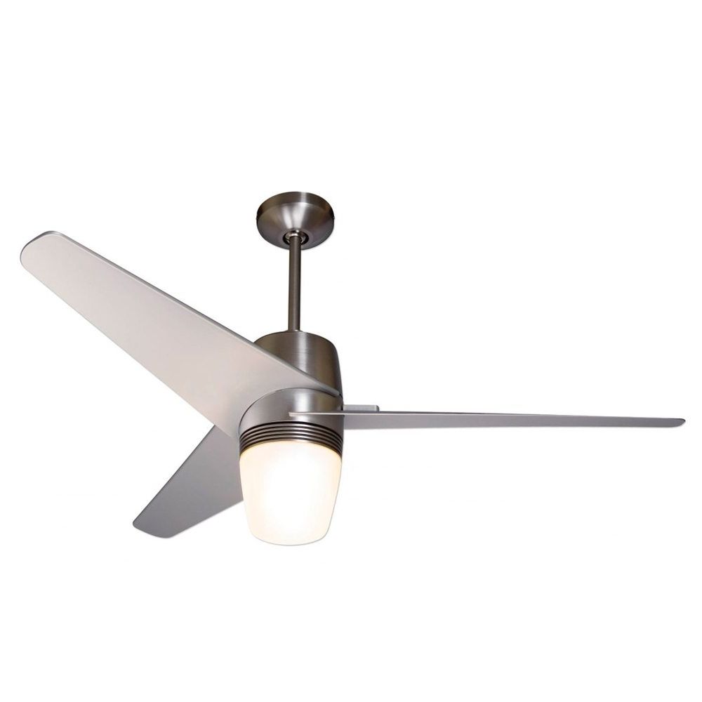 Outdoor Ceiling Fans With Bright Lights Pertaining To Most Popular Velo Ceiling Fan Bright Nickel With Light 50" – Eid Fans (View 5 of 20)