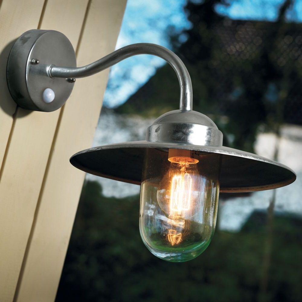 Outdoor Lanterns With Pir For Trendy Luxembourg Outdoor Lantern (nordlux, 22661031, Galvanized, Pir (View 1 of 20)