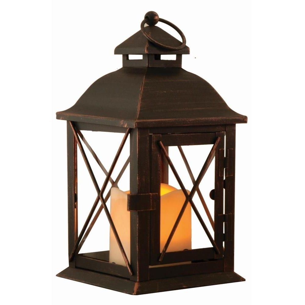 Outdoor Lanterns With Timers With Regard To Most Popular Smart Design Aversa 10 In (View 1 of 20)