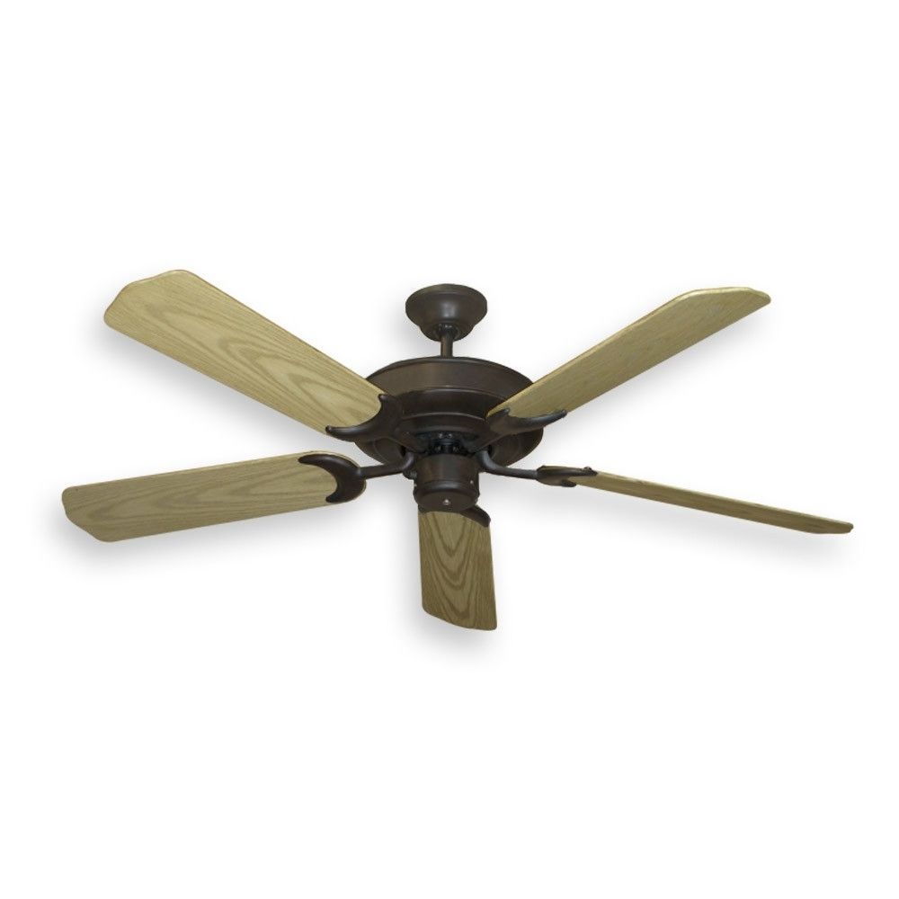 Popular Bronze Outdoor Ceiling Fans Within Oil Rubbed Bronze Raindance Outdoor Ceiling Fan – 52" Blades W/  (View 19 of 20)