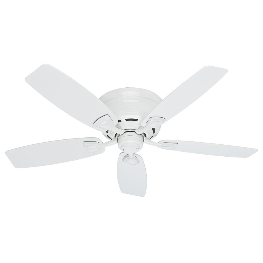 Preferred Flush Mount Outdoor Ceiling Fans Intended For Shop Hunter Sea Wind 48 In White Indoor/outdoor Flush Mount Ceiling (View 1 of 20)