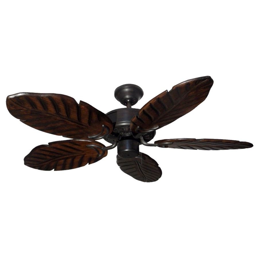 Preferred Outdoor Ceiling Fans With Leaf Blades For 42" Outdoor Tropical Ceiling Fan Oil Rubbed Bronze Finish – Treated (View 5 of 20)