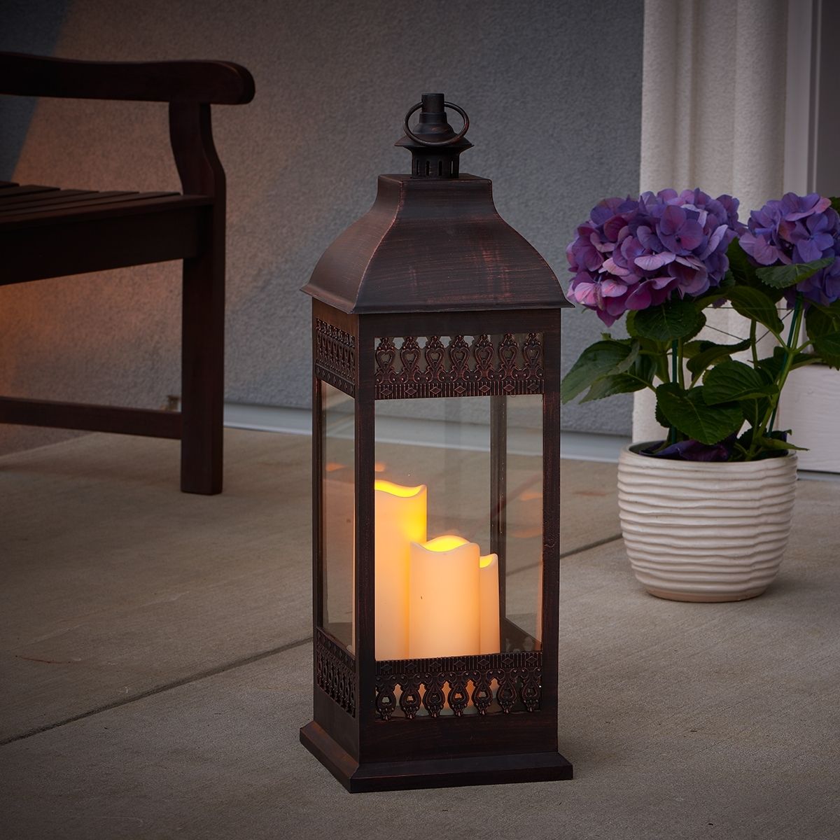 Featured Photo of  Best 20+ of Outdoor Lanterns with Led Candles