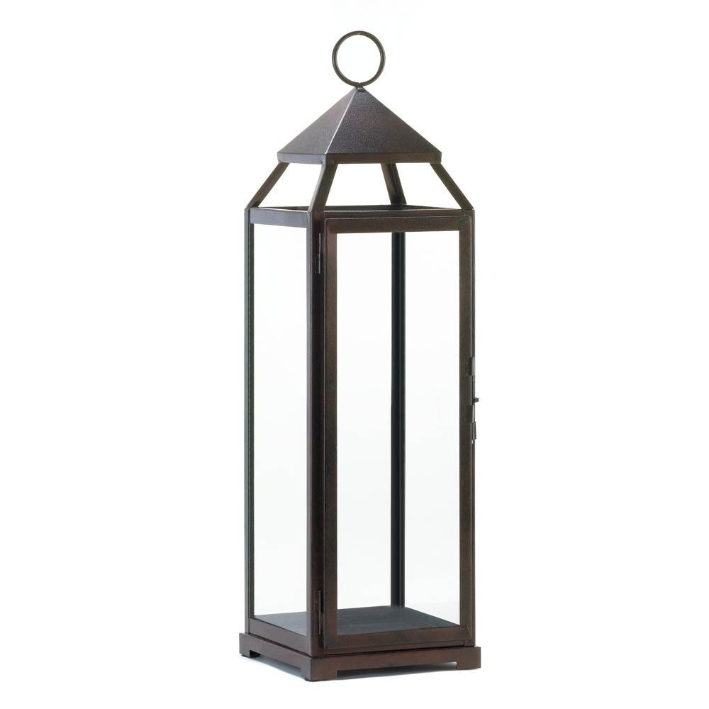 Trendy Outdoor Candle Lanterns For Patio Within Iron Candle Lantern, Large Decorative Candle Lanterns For Patio (View 18 of 20)