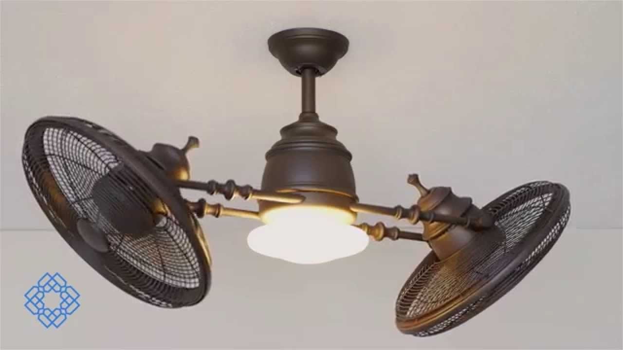 Vintage Look Outdoor Ceiling Fans Within Most Recent Minka Aire Vintage Gyro Ceiling Fan – Bellacor – Youtube (View 2 of 20)