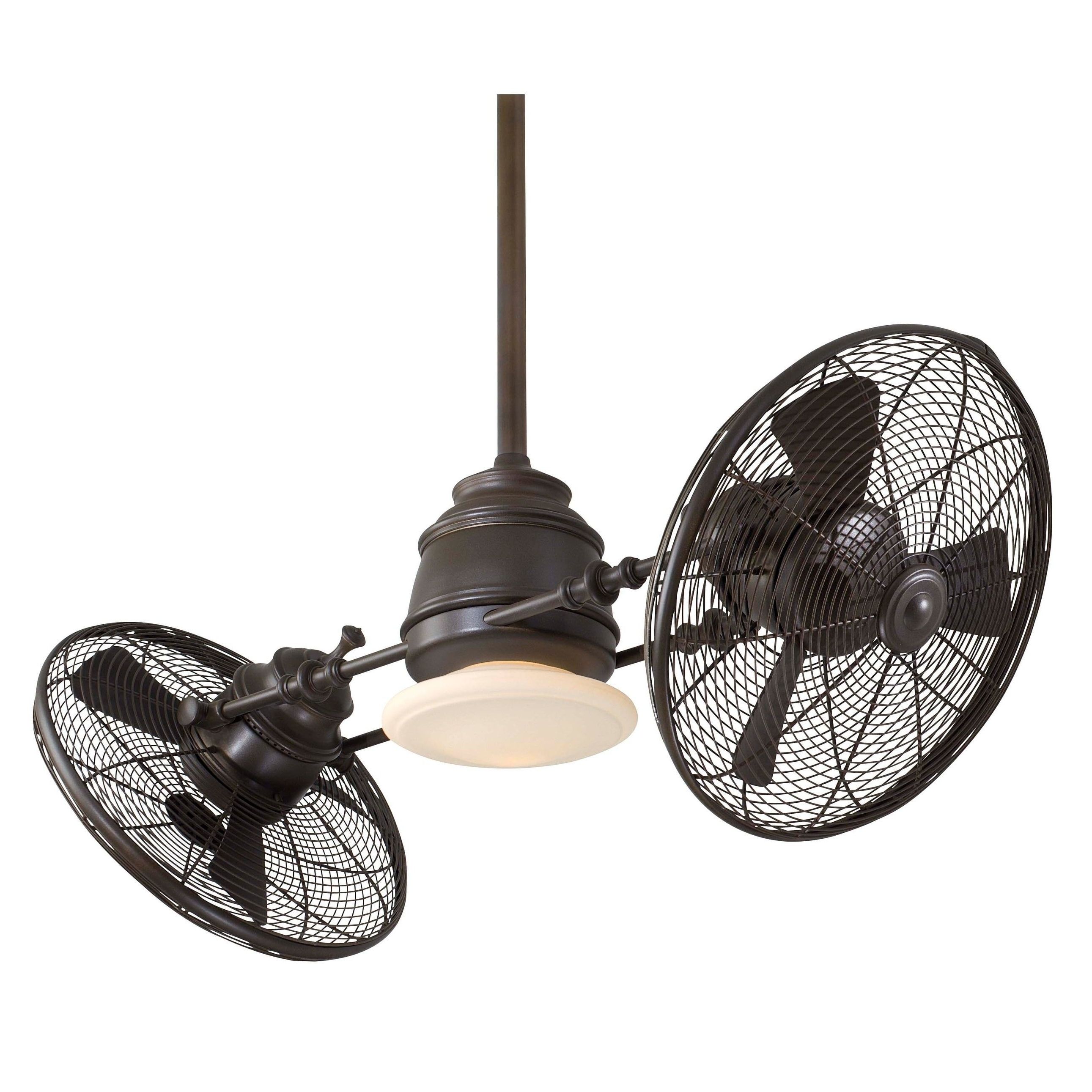 Vintage Outdoor Ceiling Fans Inside Latest Minkaaire Minka Aire Vintage Gyro Oil Rubbed Bronze Finished Bronze (View 7 of 20)
