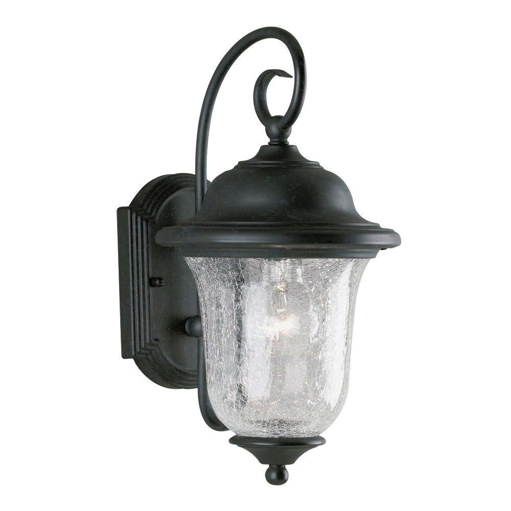 Vintage Outdoor Lanterns Inside Trendy Westinghouse 1 Light Vintage Bronze Steel Exterior Wall Lantern With (View 12 of 20)