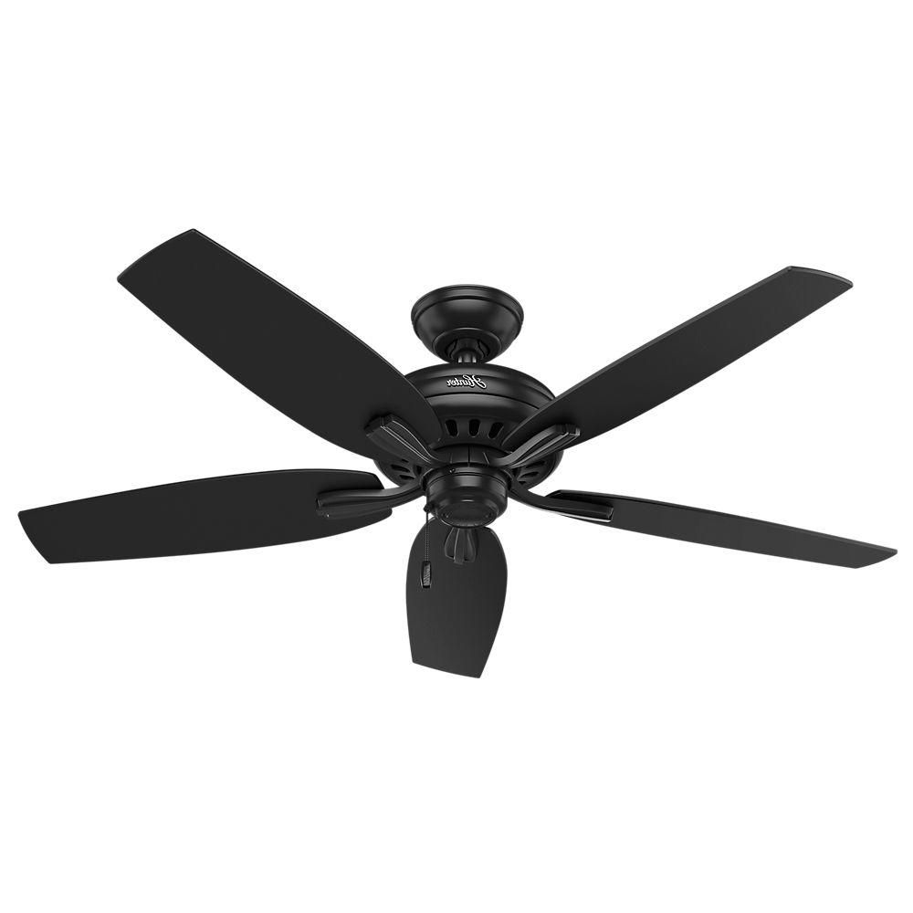 Well Known Black Outdoor Ceiling Fans With Light Inside Hunter Newsome 52 In (View 3 of 20)