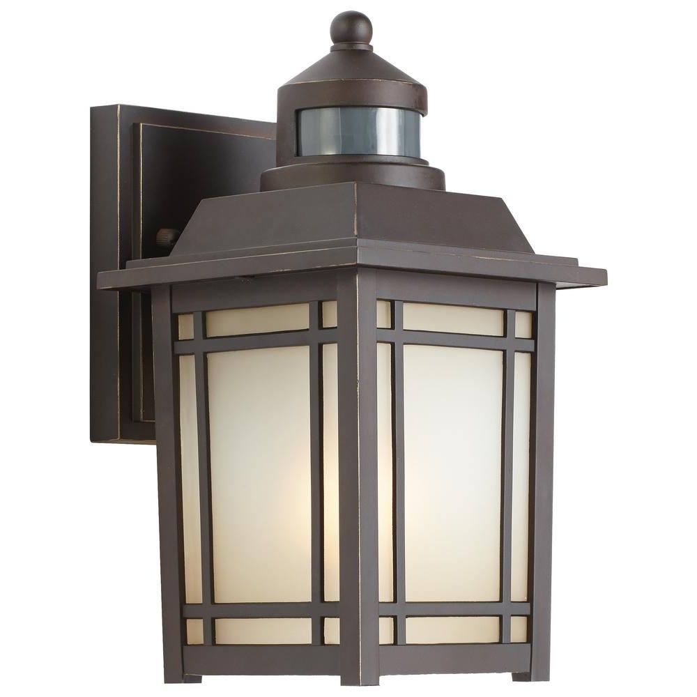 Well Known Outdoor Motion Lanterns Throughout Home Decorators Collection Port Oxford 1 Light Oil Rubbed Chestnut (View 1 of 20)