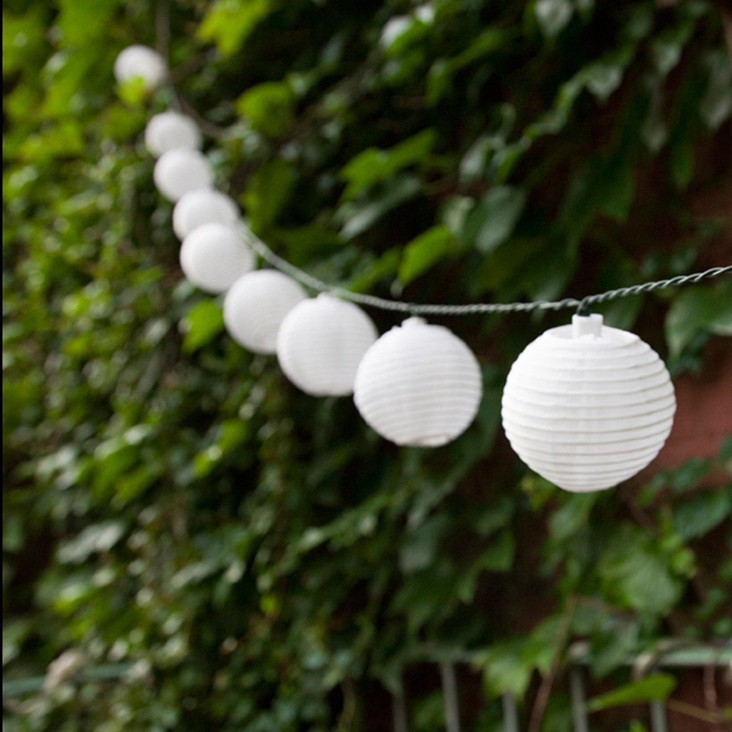 Well Known Set Of 10 White Indoor/outdoor Mini Oriental Style Nylon Lantern With Outdoor Nylon Lanterns (View 13 of 20)