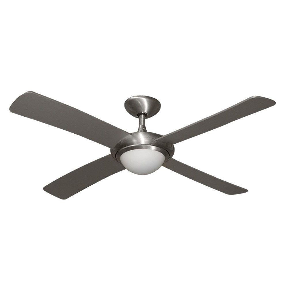 Widely Used Gulf Coast Luna Fan – 52" Modern Outdoor Ceiling Fan – Brushed With Modern Outdoor Ceiling Fans With Lights (Photo 1 of 20)