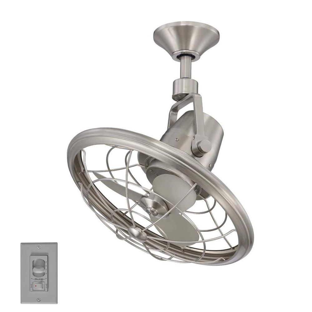 Widely Used Outdoor Double Oscillating Ceiling Fans Inside Home Decorators Collection Bentley Ii 18 In (View 18 of 20)