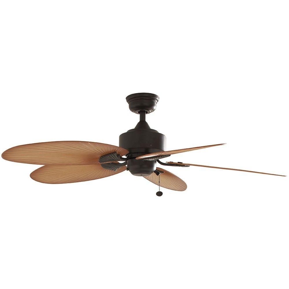 Widely Used Outdoor Electric Ceiling Fans Regarding Hampton Bay Lillycrest 52 In (View 1 of 20)