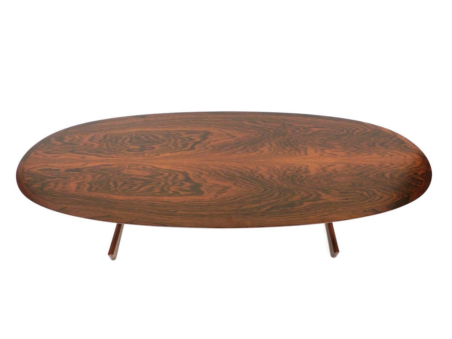 Best And Newest Mid Century Oval Rosewood Coffee Table In The Style Of Brode Inside Kelvin Lift Top Cocktail Tables (View 5 of 20)