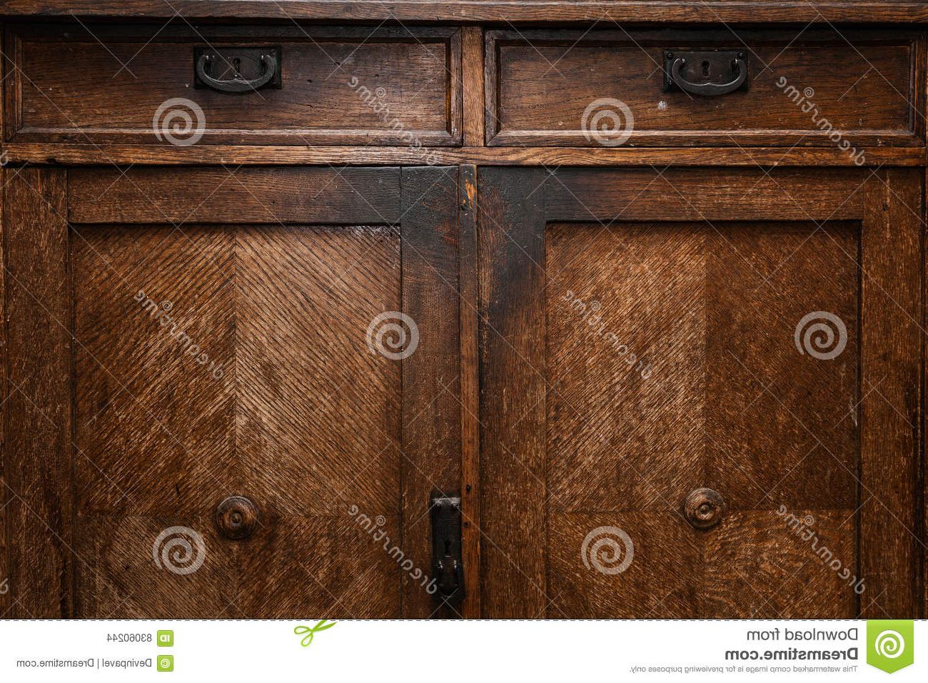 Best And Newest Vintage Brown Textured Sideboards Throughout Detail Of Vintage Wooden Furniture (View 18 of 20)