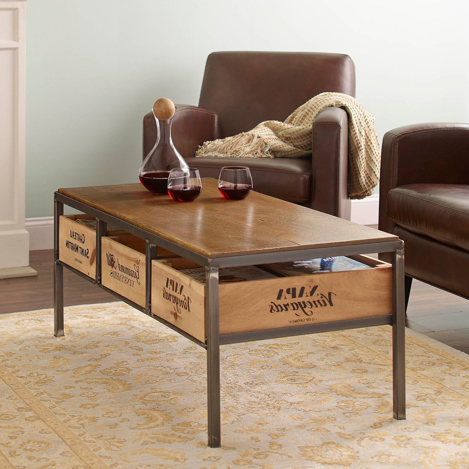 Best And Newest Vintage Wood Coffee Tables Intended For Vino Vintage Coffee Table – Wine Enthusiast (Photo 1 of 20)