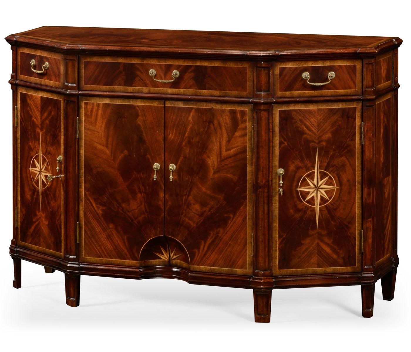 Crotch Mahogany Starburst Sideboard Side Cabinet Pertaining To Favorite Starburst 3 Door Sideboards (Photo 1 of 20)