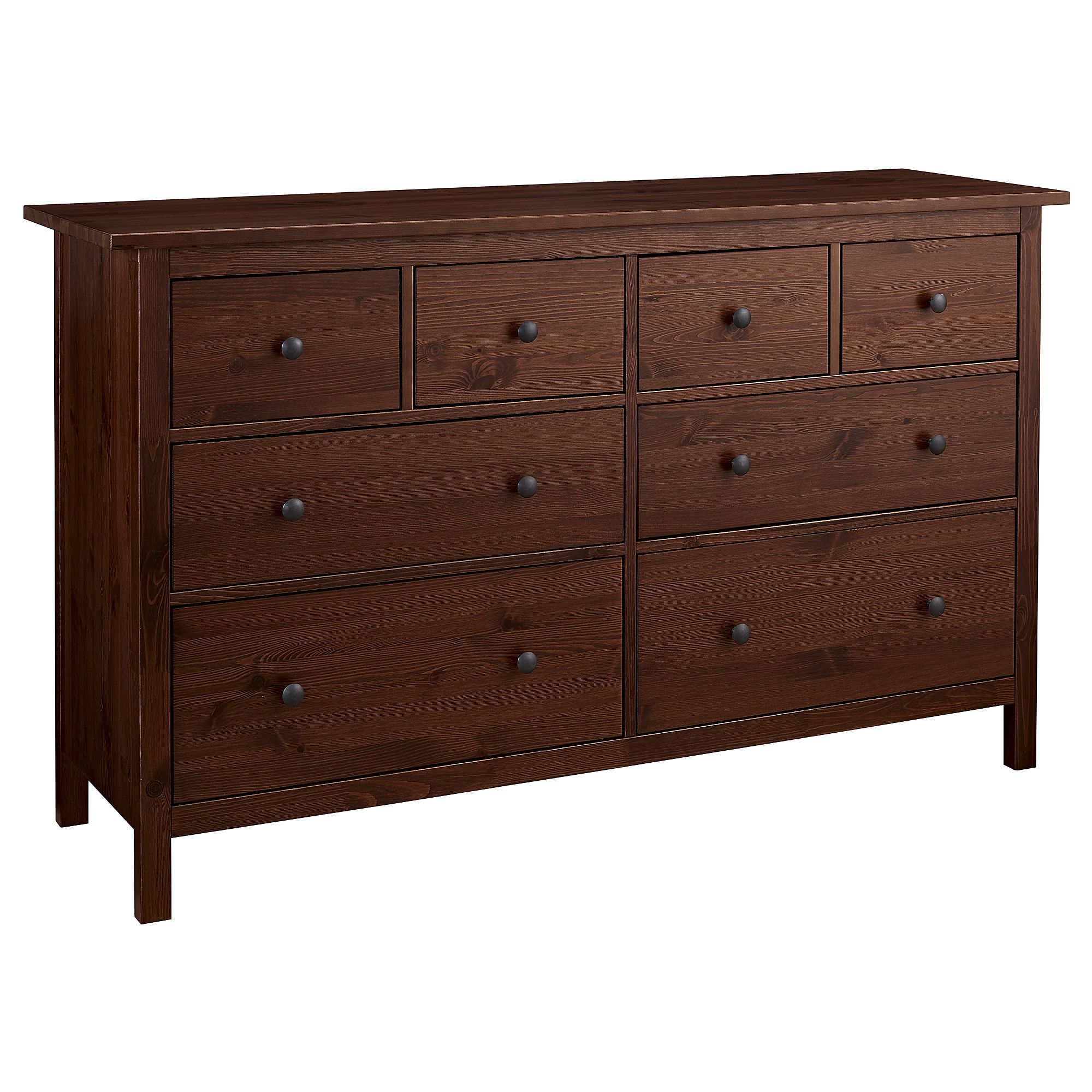 Fashionable Hemnes 8 Drawer Dresser – Dark Gray Stained, 63x37 3/8 " – Ikea Intended For Oil Pale Finish 4 Door Sideboards (View 17 of 20)