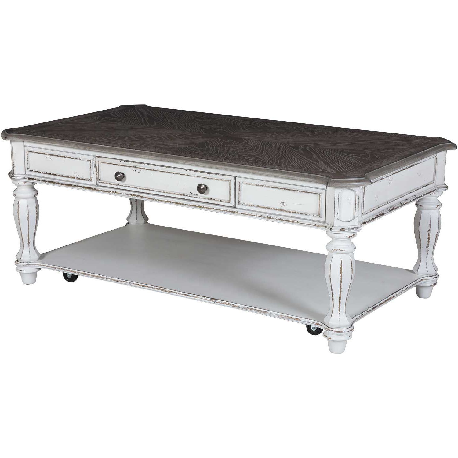 Fashionable Magnolia Manor Rectangular Cocktail Table (View 17 of 20)