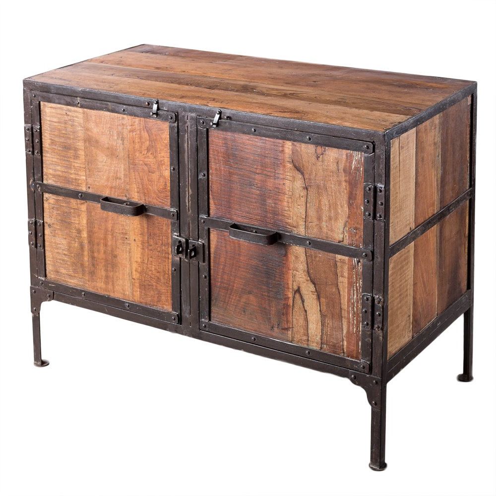 Fashionable Shop Handmade Metal Framed Reclaimed Wood Chest (india) – On Sale With Regard To Metal Framed Reclaimed Wood Sideboards (View 4 of 20)