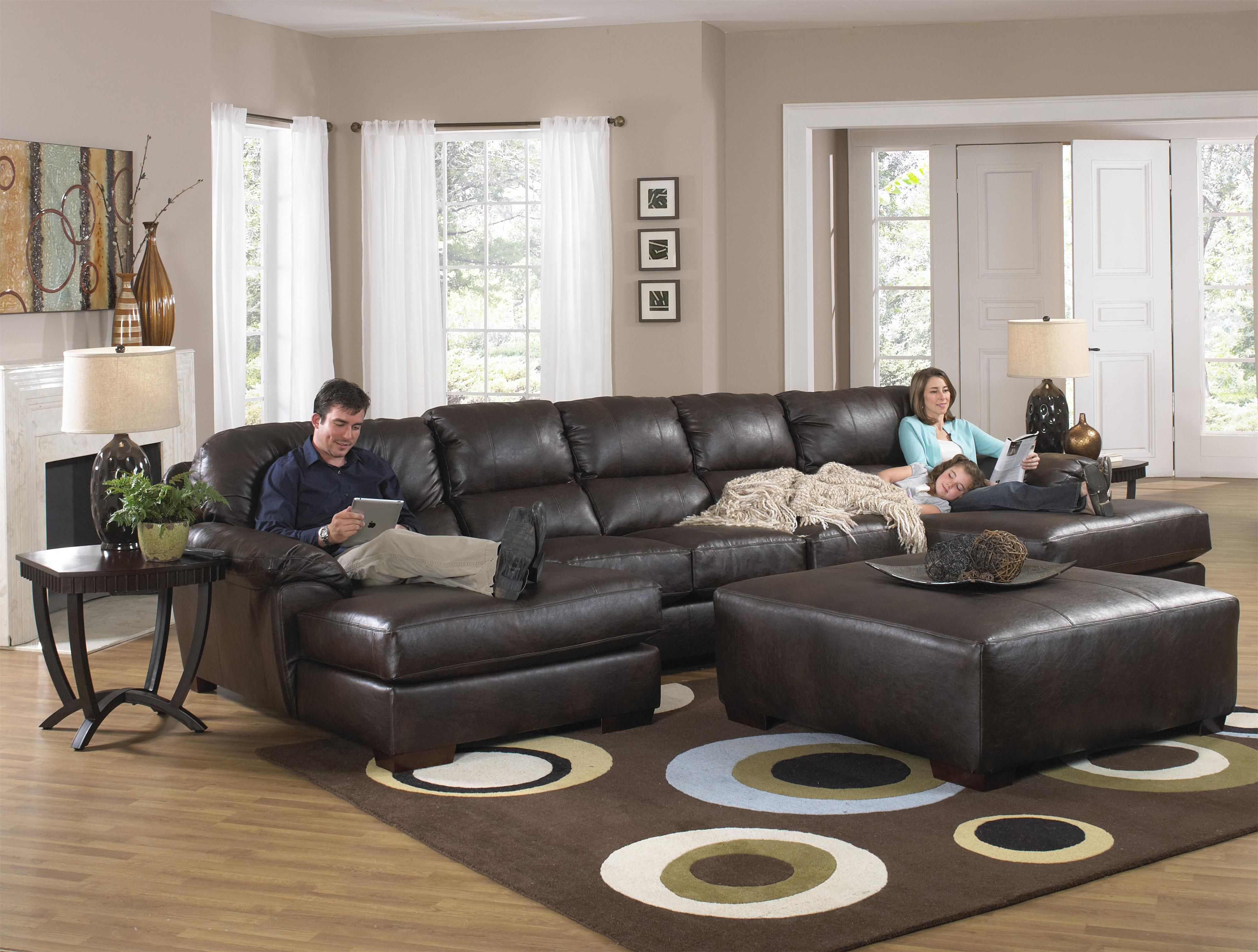Jackson Furniture Lawson Two Chaise Sectional Sofa With Five Total Pertaining To Famous Jackson 6 Piece Power Reclining Sectionals (View 12 of 20)