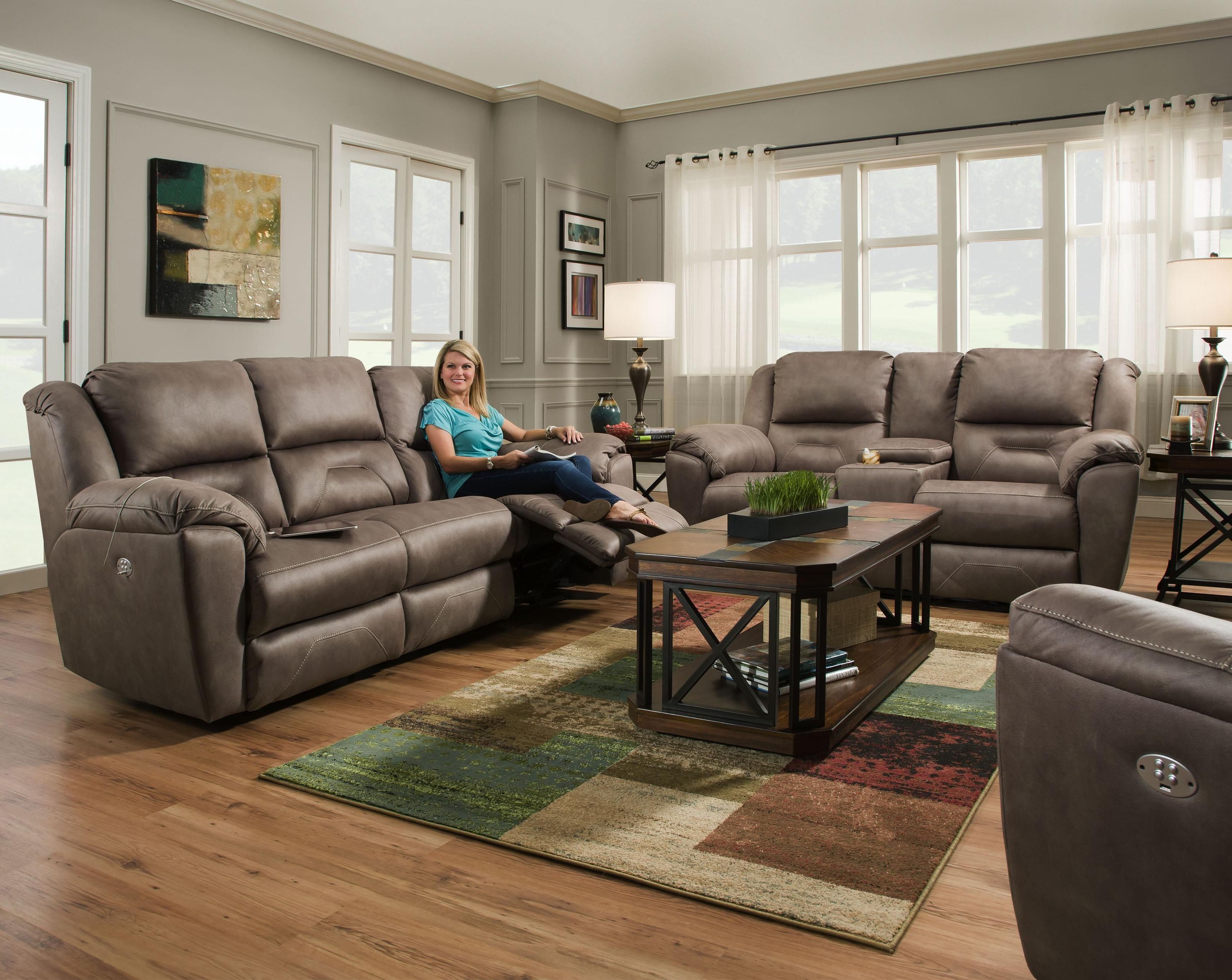 Latest Travis Dk Grey Leather 6 Piece Power Reclining Sectionals With Power Headrest & Usb Throughout Custom Order Your Fabrics, Finishes, And More At Turk Furniture In (View 10 of 20)