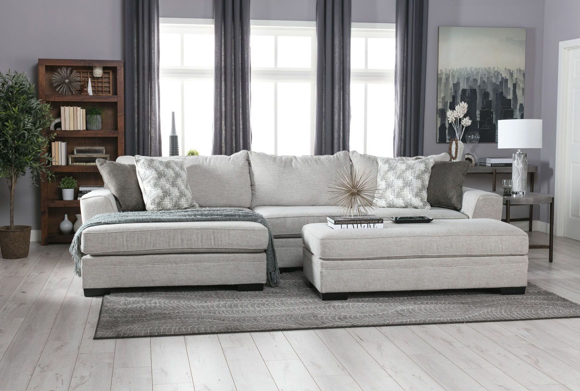 Living With Regard To Trendy Aquarius Light Grey 2 Piece Sectionals With Laf Chaise (View 7 of 20)
