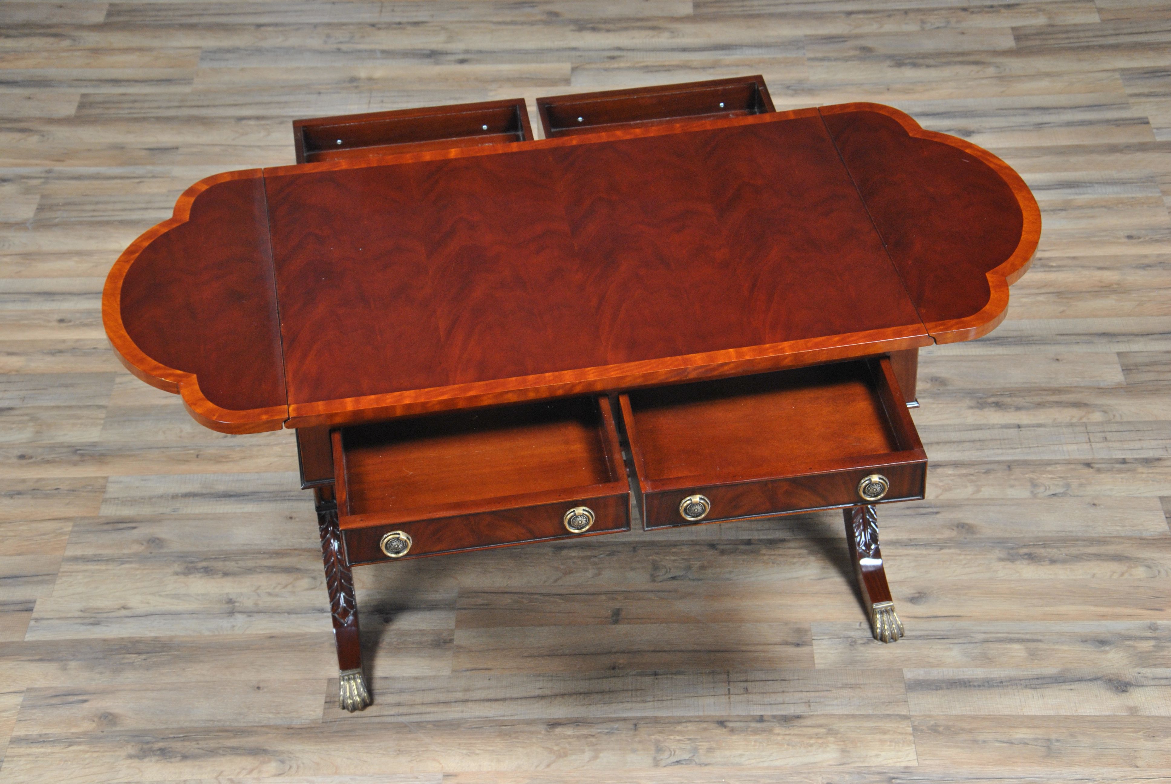 Lyre Coffee Tables With Most Recent Dropside Coffee Table,lyre Or Harp Coffee Table, Niagara Furniture, (View 8 of 20)