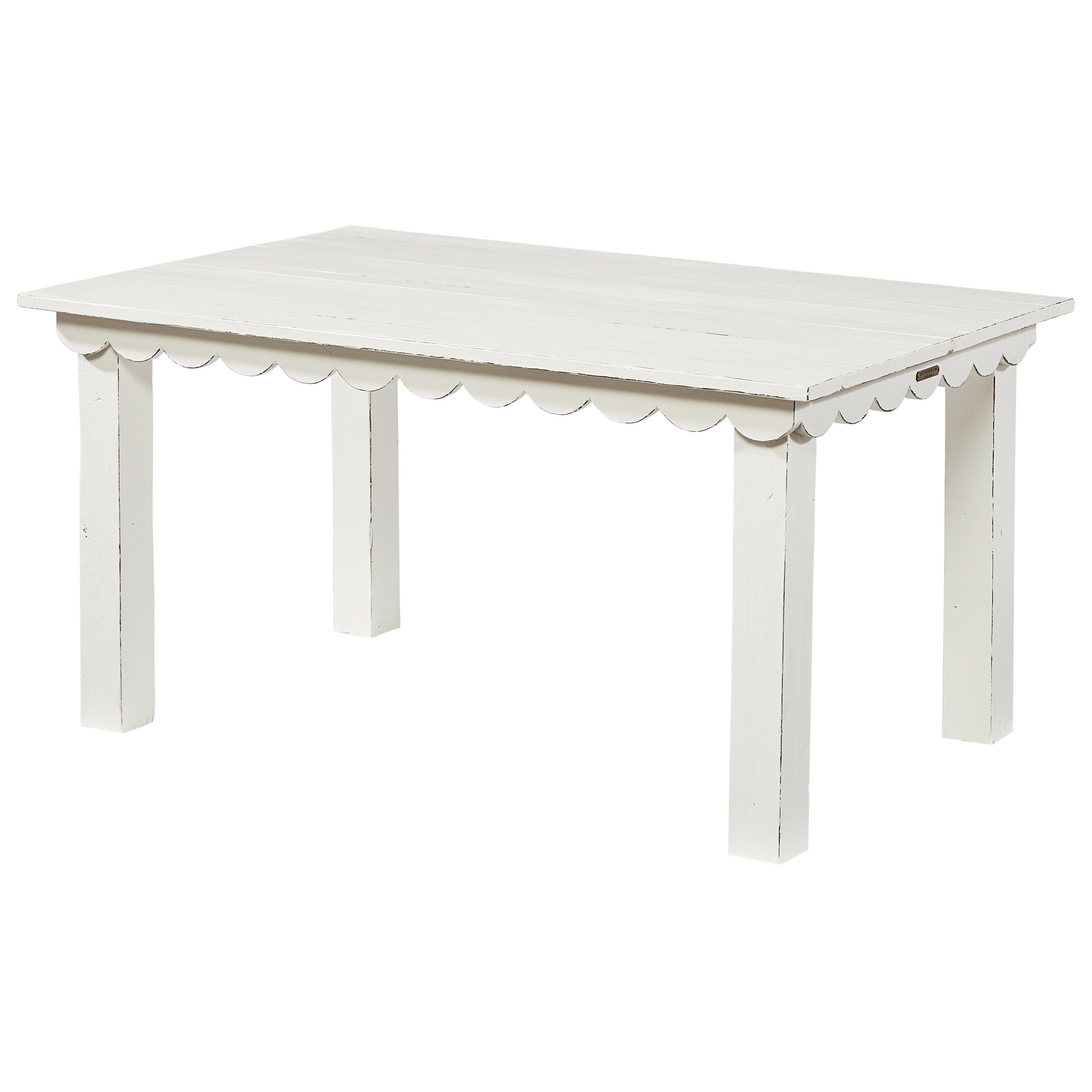 Magnolia Home Scallop Antique White Cocktail Tables Within 2018 Kid's Table With Scalloped Trim And Square Legsmagnolia Home (View 5 of 20)