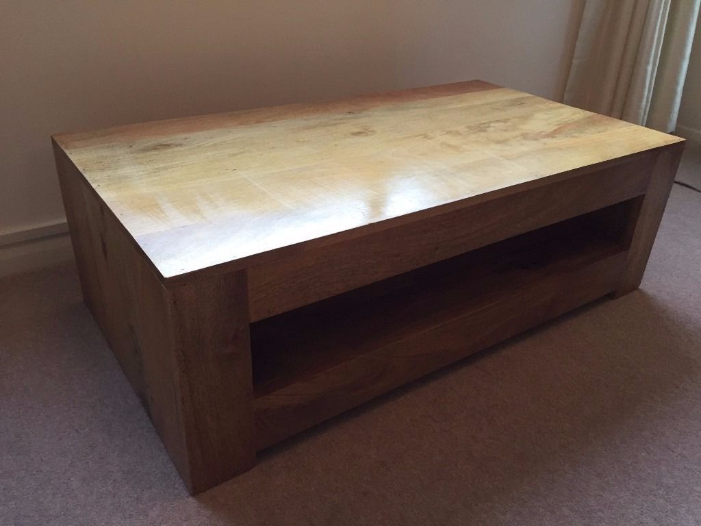 Mantis Light Natural Solid Mango Coffee Table (Photo 1 of 20)