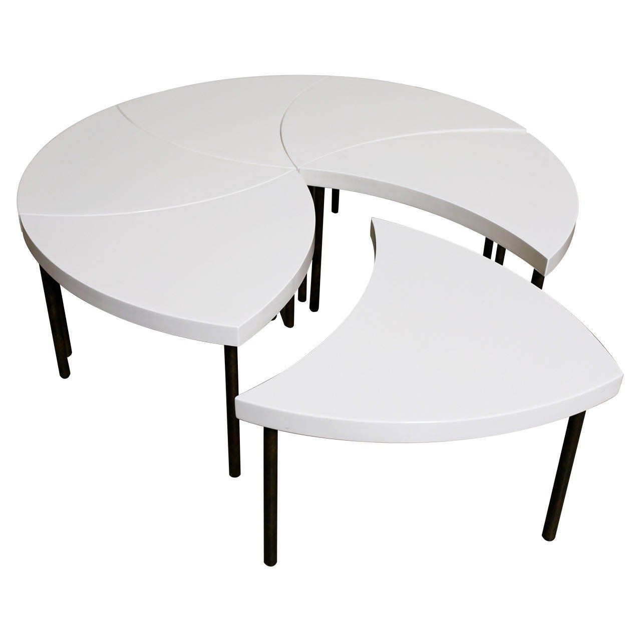 Modernist Modular "pinwheel" Coffee Table For Sale At 1stdibs Inside Most Popular Modular Coffee Tables (View 1 of 20)