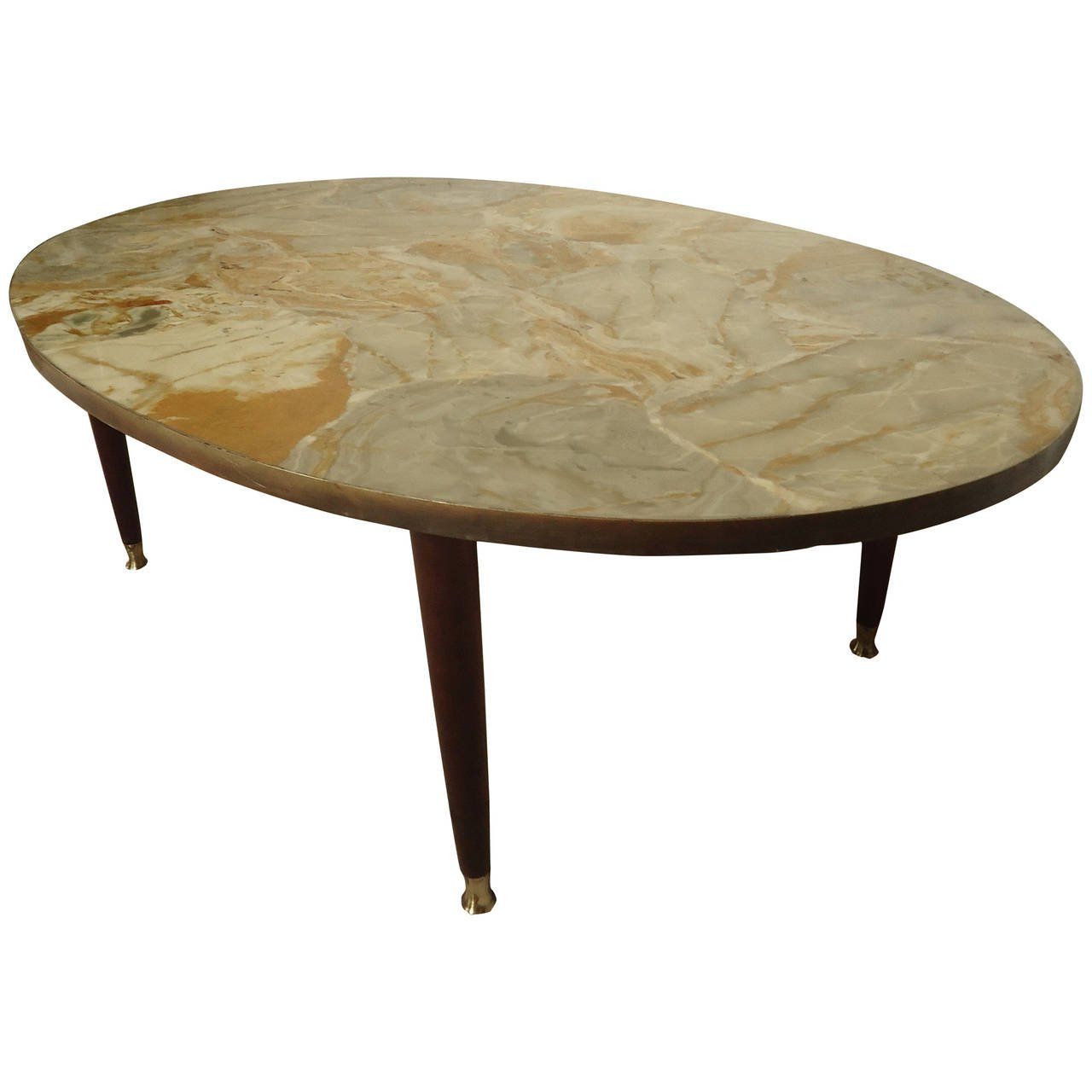 Most Recent Mid Century Modern Italian Marble Top Coffee Table For Sale At 1stdibs Regarding Mid Century Modern Marble Coffee Tables (View 1 of 20)