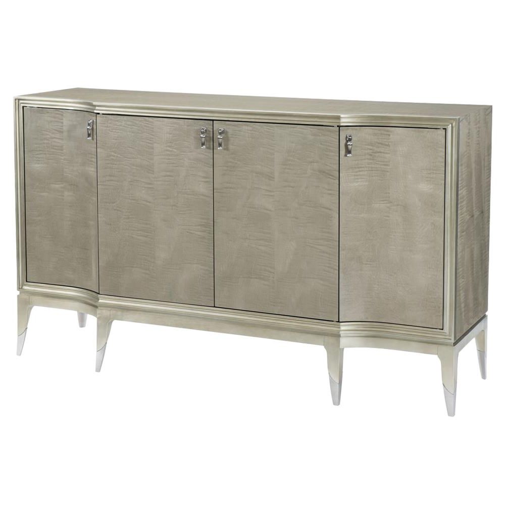 Most Recent Miranda Modern Classic Silver Leaf 4 Door Sideboard (Photo 1 of 20)