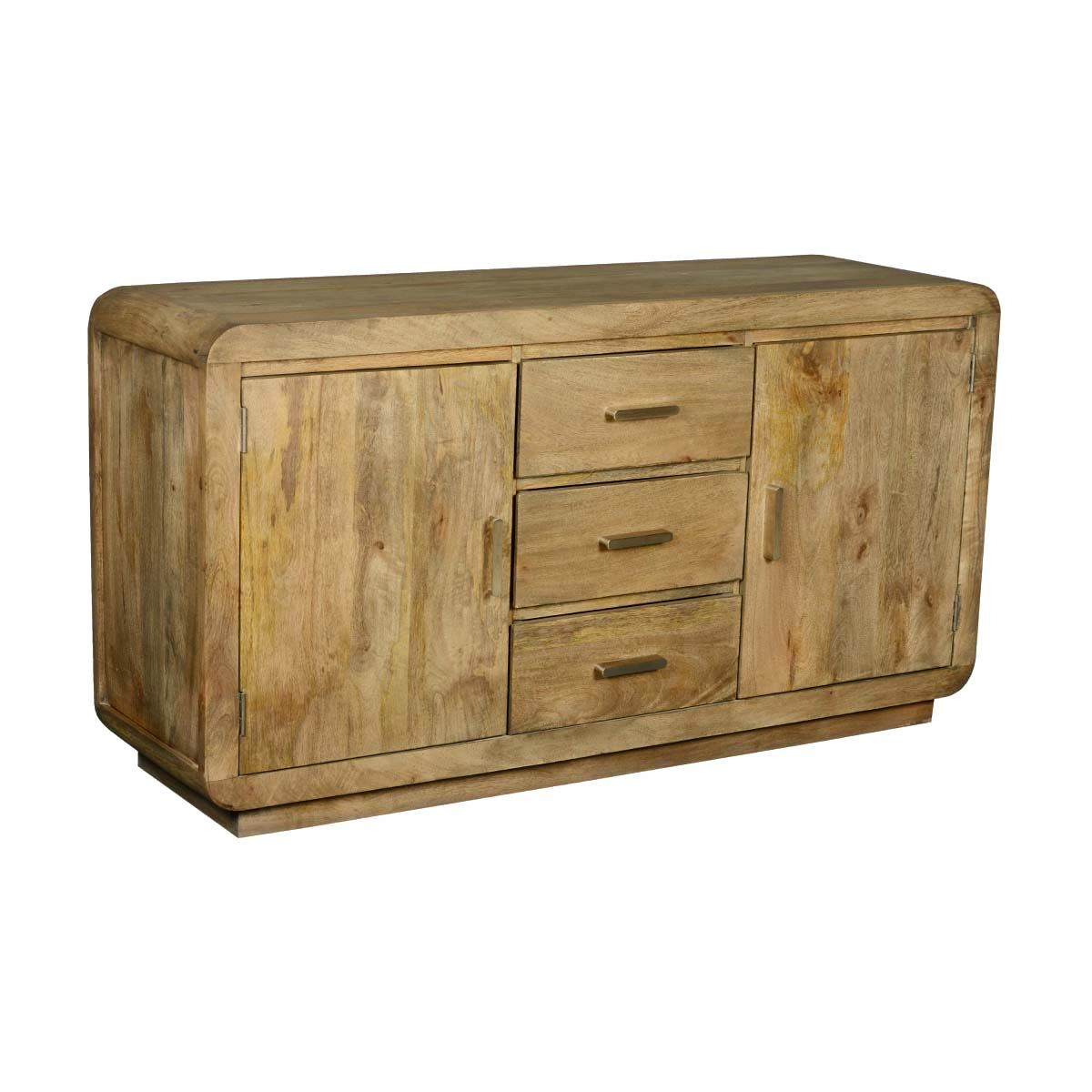 Most Up To Date Rounded Corners Mango Wood 2 Door 3 Drawer Buffet In Mango Wood 2 Door/2 Drawer Sideboards (View 18 of 20)