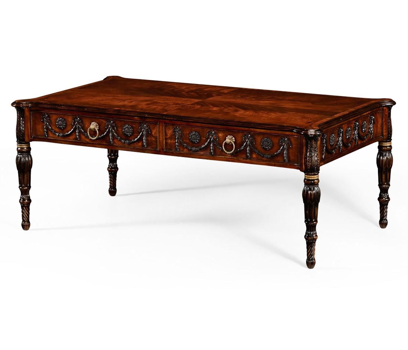 Neo Classical Adam Style Mahogany Coffee Table Pertaining To Preferred Adam Coffee Tables (View 7 of 20)