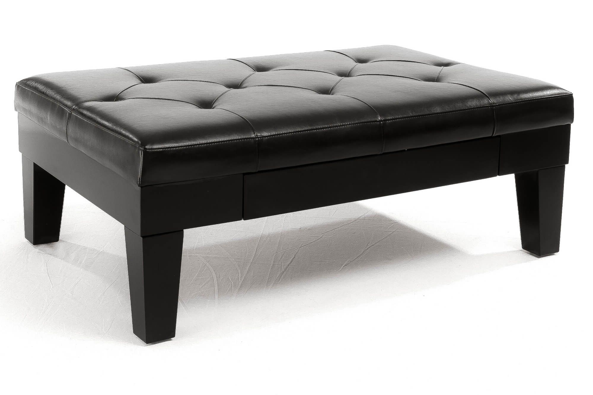 Newest Round Button Tufted Coffee Tables Intended For 36 Top Brown Leather Ottoman Coffee Tables (View 10 of 20)
