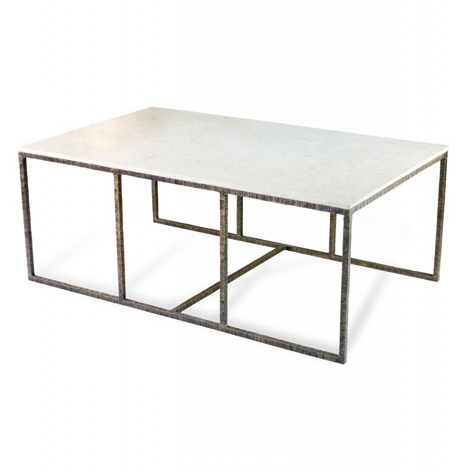 Open Storage Metal Framing Coffee Table Design Come With White Throughout Best And Newest Modern Marble Iron Coffee Tables (View 15 of 20)