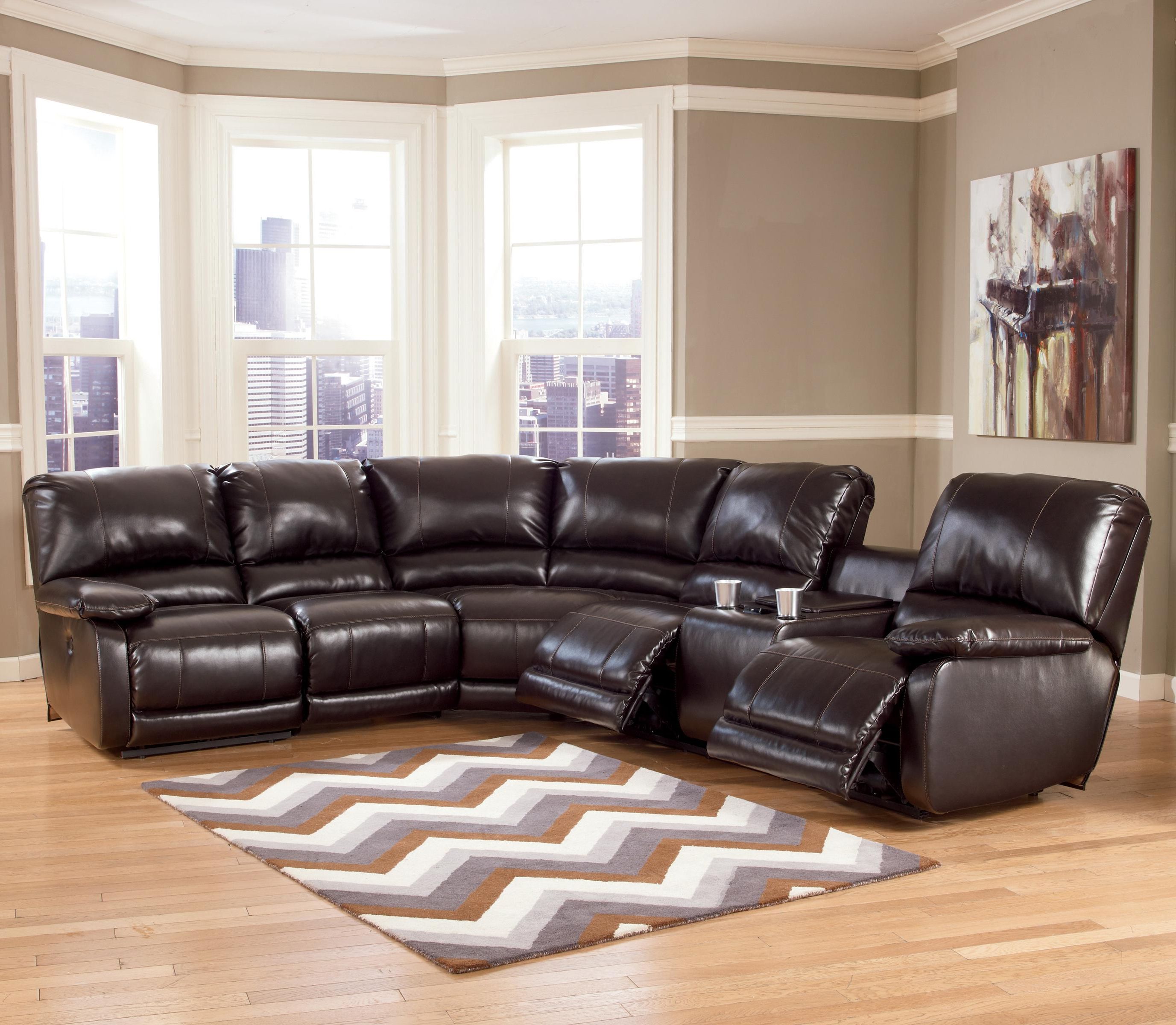 Popular Norfolk Chocolate 3 Piece Sectionals With Raf Chaise Pertaining To Signature Designashley Capote Durablend® – Chocolate Power (View 13 of 20)