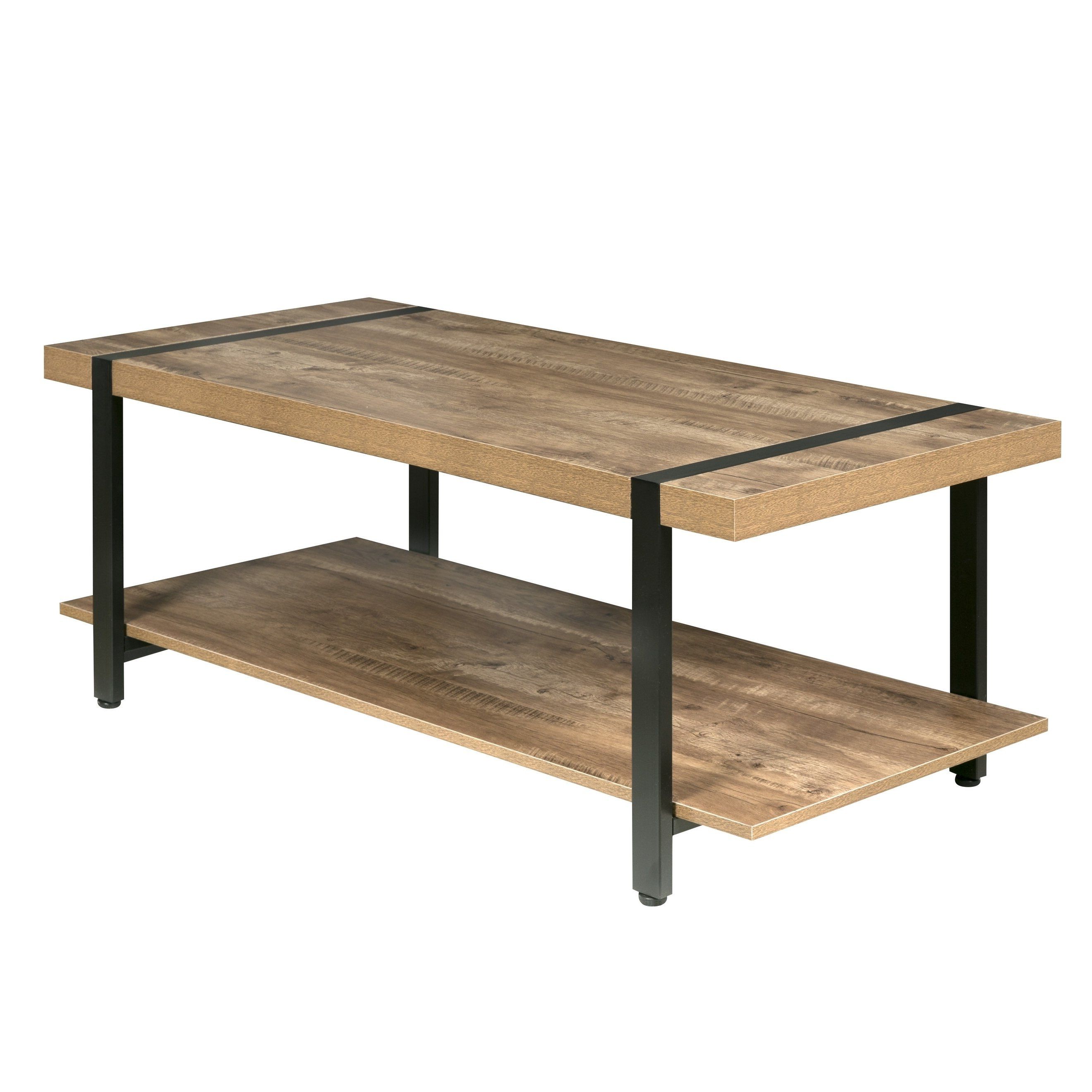 Shop Bourbon Foundry Rustic Wood/black Steel Coffee Table – Free Within Trendy Foundry Cocktail Tables (View 8 of 20)