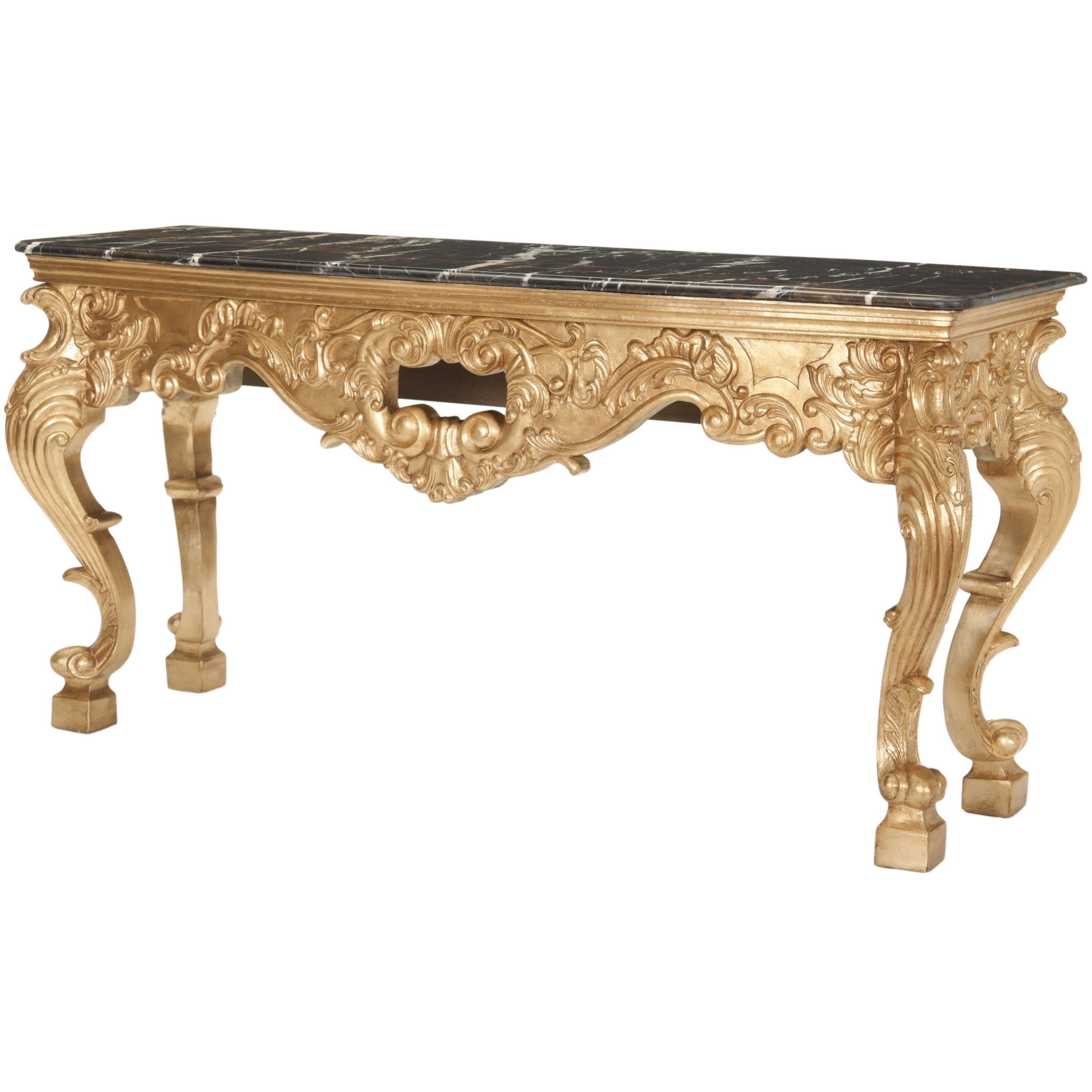 Shop Safavieh Couture High Line Collection Isadore Acacia Marble Pertaining To Most Up To Date Gold Leaf Collection Coffee Tables (View 9 of 20)