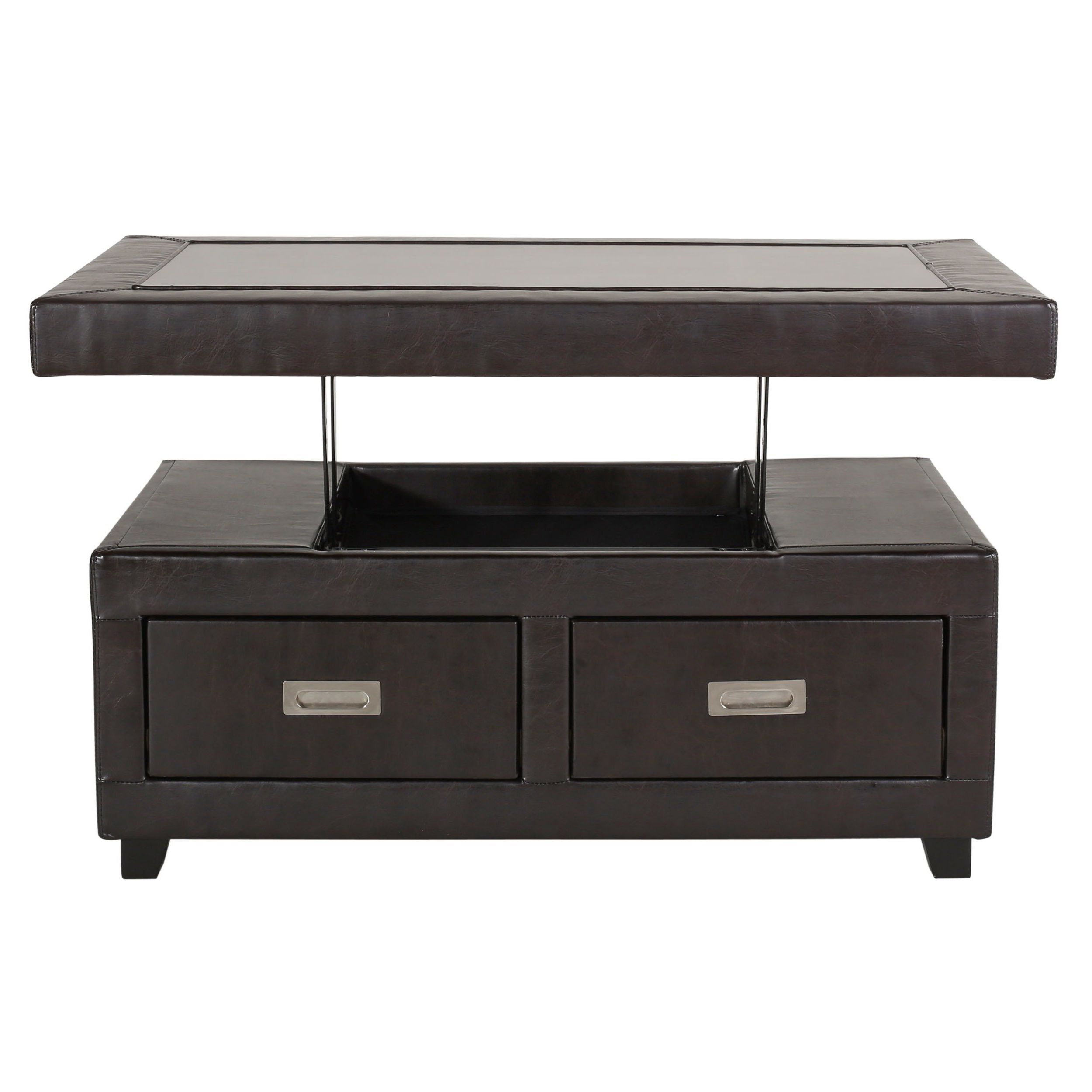 Shop Stafford Bonded Leather Adjustable Lift Top Table With Regard To Latest Grant Lift Top Cocktail Tables With Casters (View 11 of 20)