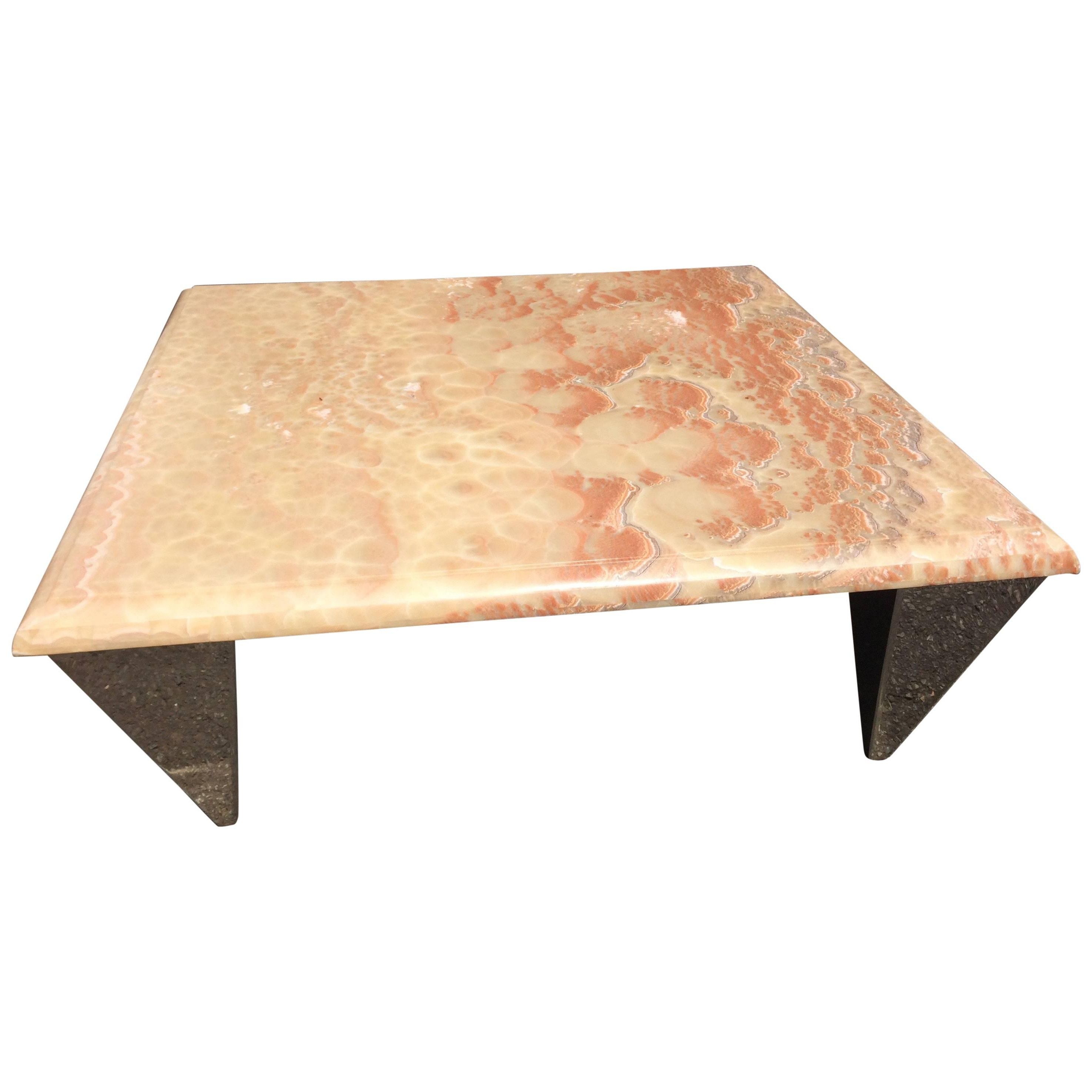 Slab Large Marble Coffee Tables With Brass Base For Favorite Sensational Huge Marble Slab Mid Century Modern Coffee Table At 1stdibs (View 8 of 20)
