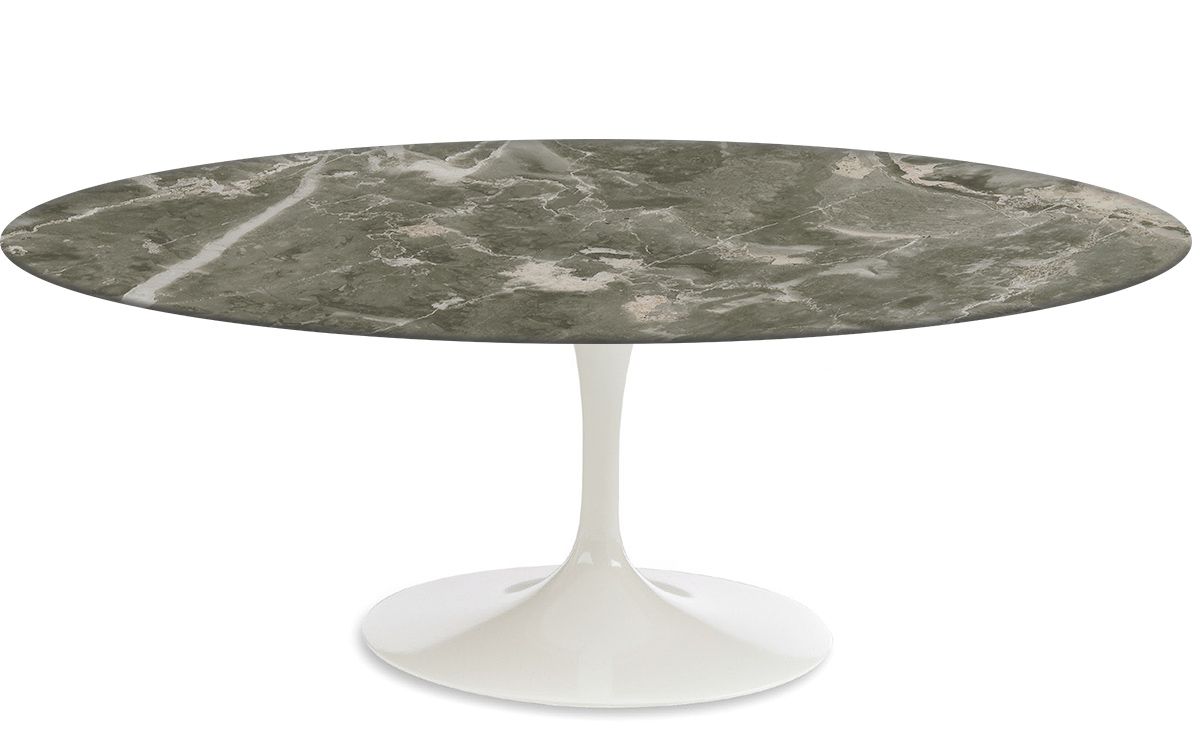 Suspend Ii Marble And Wood Coffee Tables Regarding Well Known Saarinen Coffee Table Grey Marble – Hivemodern (View 2 of 20)