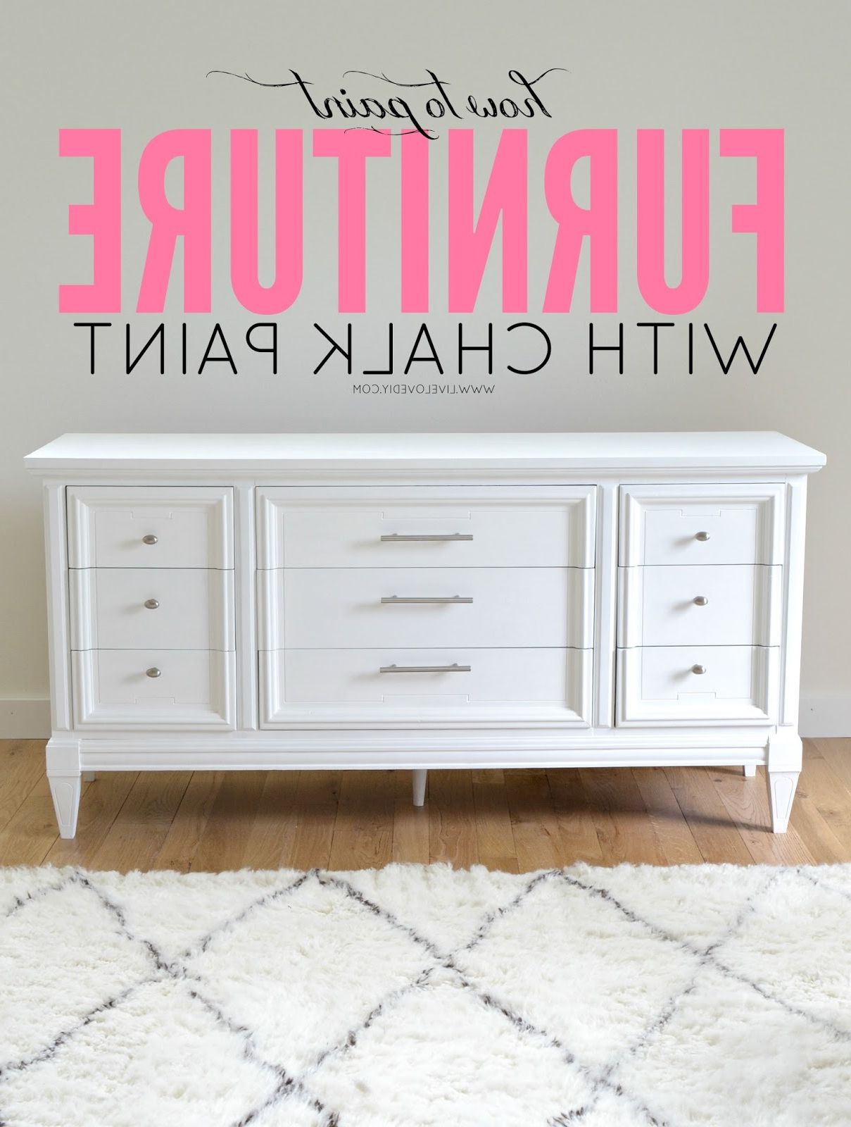 Well Known Satin Black & Painted White Sideboards Within Livelovediy: How To Paint Furniture With Chalk Paint (and How To (View 13 of 20)