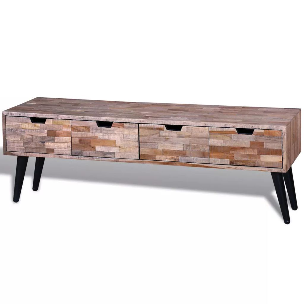 Well Liked Handmade Industrial Media Console Buffet Or Credenza Wood Iron Within Neeja 3 Door Sideboards (View 9 of 20)
