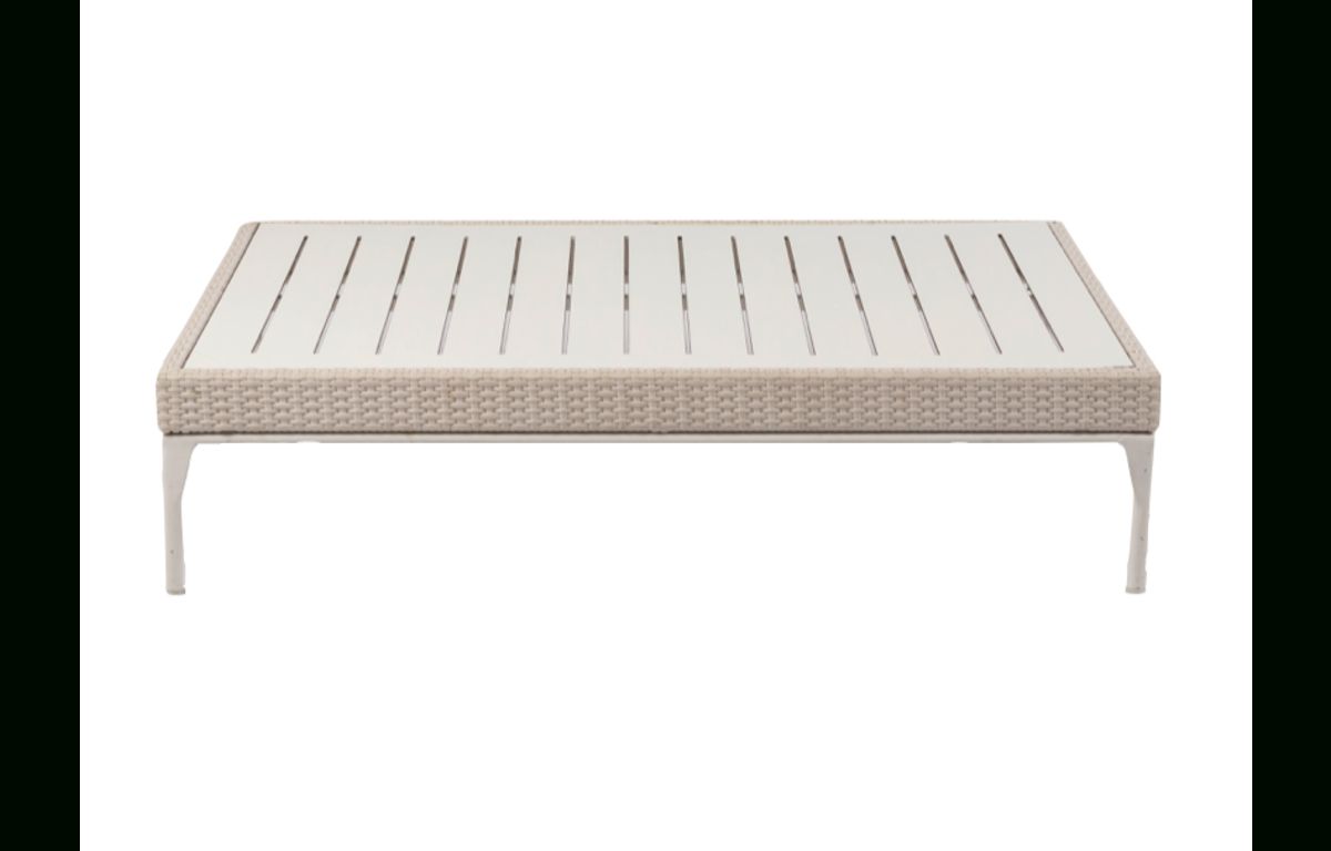 White Rattan Low Coffee Table Large –  (View 17 of 20)